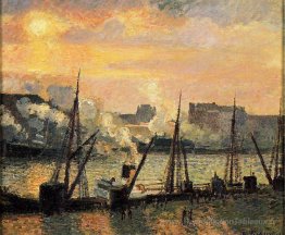 Quay au coucher du soleil Rouen