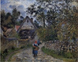Le chemin du village - Cottages au toit de chaume à Valhermeil