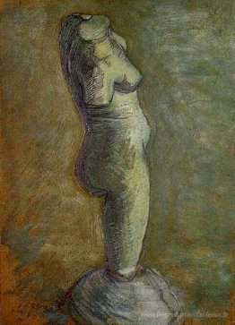 Stattuette en plâtre d'un torse féminin
