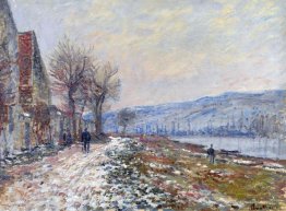 Le Siene à Lavacourt, effet de la neige
