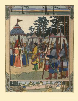 Illustration de l'histoire de la fée russe "Maria Morevna"