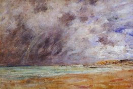 Le Havre. Ciel orageux sur l'estuaire.