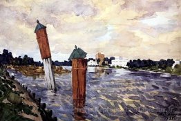 Petrograd. Colonnes rouges.