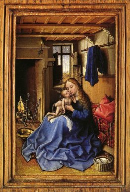Vierge et enfant dans un intérieur