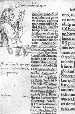 Illustration marginale pour Erasmus «à la louange de la folie»