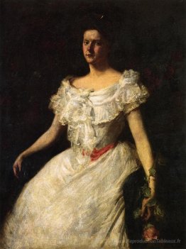 Portrait d'une dame avec une rose