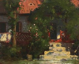 Maison avec des fleurs