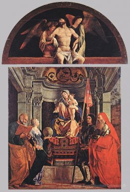 Madonna et enfant avec Sts Pierre, Christine, Liberal et Jérôme