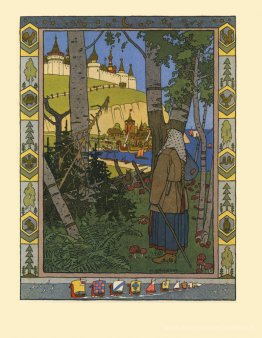 Illustration de l'histoire de la fée russe "Feather of Finist Fa