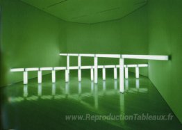 Verts traversant les verts (à Piet Mondrian qui manquait de vert