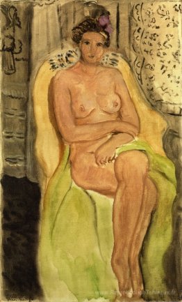 Nu dans un fauteuil, jambes croisées