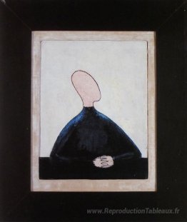 Figure assise avec les mains pliées