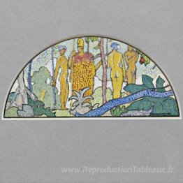 Conception d'aquarelle pour la murale