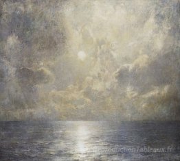 Paysage marin à la lune