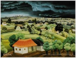 Paysage avec une maison