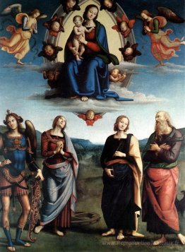 Madonna en gloire avec l'enfant et les saints