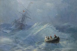 Le naufrage dans une mer orageuse