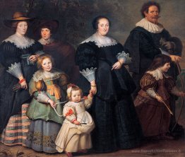 Autoportrait de l'artiste avec sa femme Suzanne Cock et leurs en