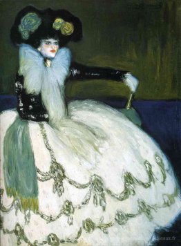 Femme vêtue de bleu