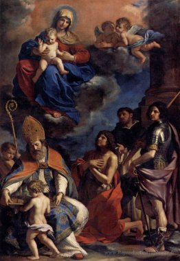Vierge et enfant avec quatre saints