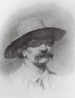 La tête des hommes dans un chapeau de paille