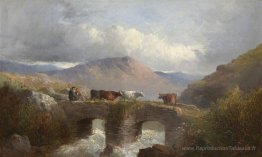 Bergeur avec pont de bétail traversant