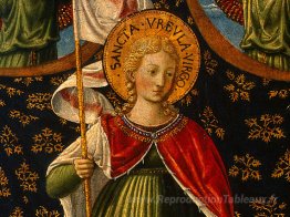 Saint Ursula avec des anges et un donneur (détail)
