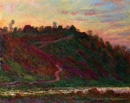 Le village de La Roche-blond, coucher de soleil