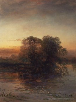 Étang au crépuscule