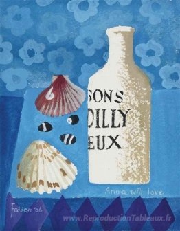 Nature morte avec bouteille et coquilles