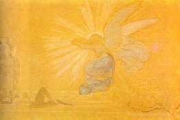 Angel a roulé la pierre de la tombe