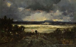Coucher de soleil dans l'Auvergne