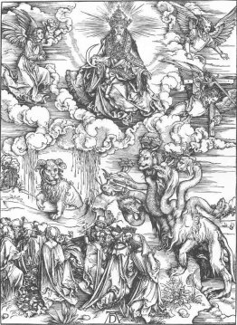Le monstre marin et la bête avec le corne de l'agneau