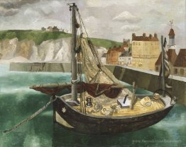 Un bateau de pêche dans le port de Dieppe