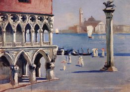 Venise. Quay Grand Canal avec vue sur l'île de San Giorgio