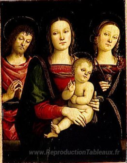 Vierge et enfant entre Sts John the Baptist et Catherine