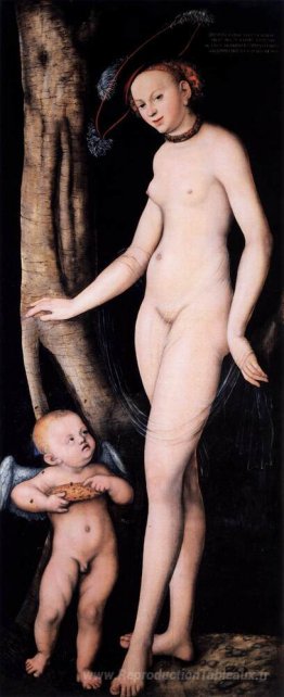 Vénus et Cupidon avec un nid d'abeille