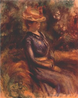 Fille portant un chapeau de paille