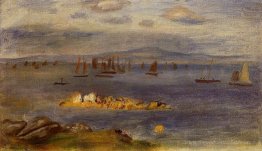 La côte de Brittany, des bateaux de pêche
