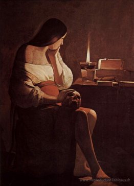Mary Magdalene avec une veilleuse