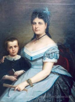 La femme du peintre et son fils