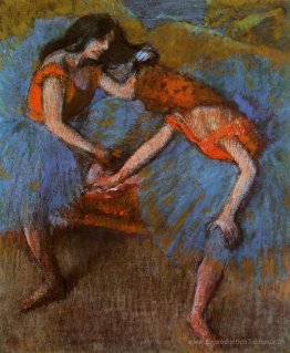 Deux danseurs avec des corsages jaunes