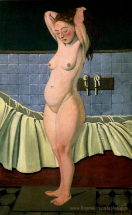 Femme aiu étant plafonnée Bath