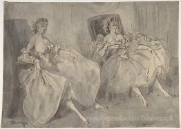 Deux femmes assises