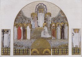 Am Steinhof Church, conception de la mosaïque pour l'autel princ