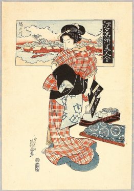 Beauty et Sumida River - Edo Meisho Bijin Awase