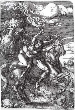 Enlèvement de proserpine sur une licorne