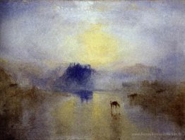Château de Norham, lever du soleil
