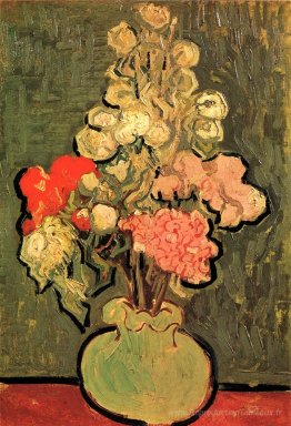 Vase de vie morte avec salles de salles rose