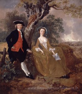 Un couple inconnu dans un paysage
